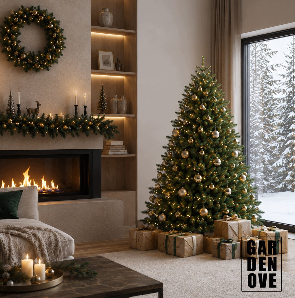 CHRISTMAS TREE ARTIFICIAL CAUCASIAN FIR 150cm LIKE ALIVE GARDENOVE Packaging status original