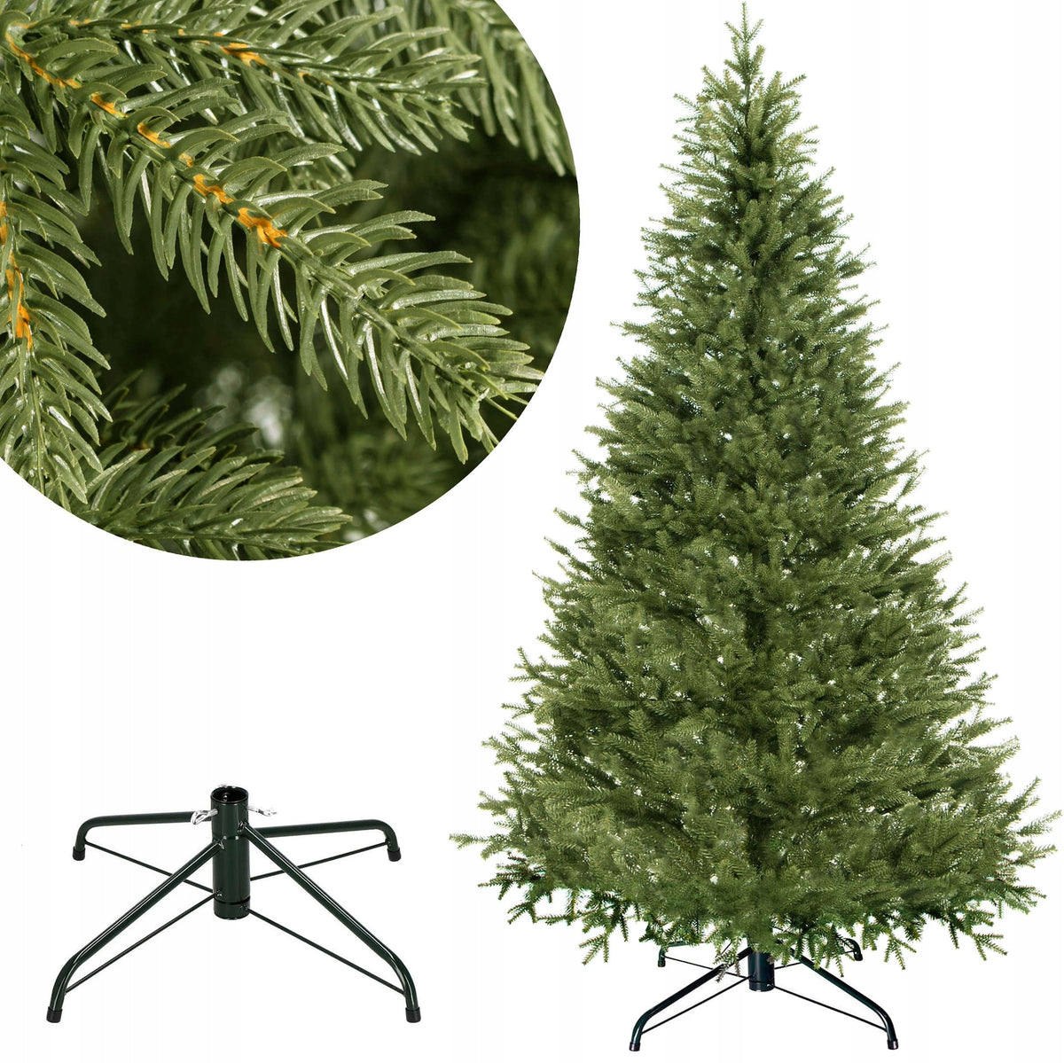 CHRISTMAS TREE ARTIFICIAL CAUCASIAN SPRUCE 210cm PREMIUM PE BEAUTIFUL DENSE AS ALIVE