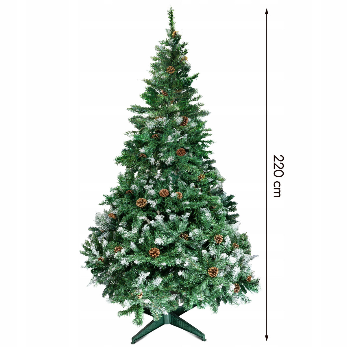 CHRISTMAS TREE ARTIFICIAL CAUCASIAN SPRUCE 220cm DENSE GREEN PREMIUM CHRISTMAS Packaging status original