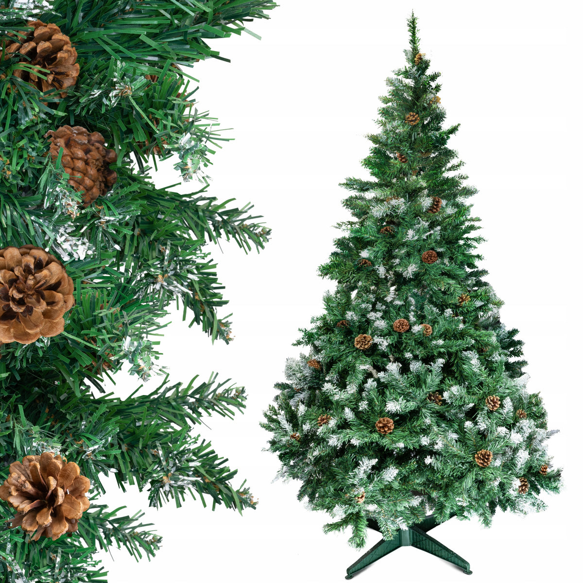 CHRISTMAS TREE ARTIFICIAL CAUCASIAN SPRUCE 220cm DENSE GREEN PREMIUM CHRISTMAS