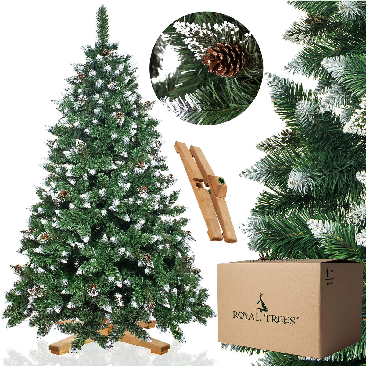 CHRISTMAS TREE ARTIFICIAL DIAMOND PINE ROYAL TREES PREMIUM 220 cm DENSE STAND