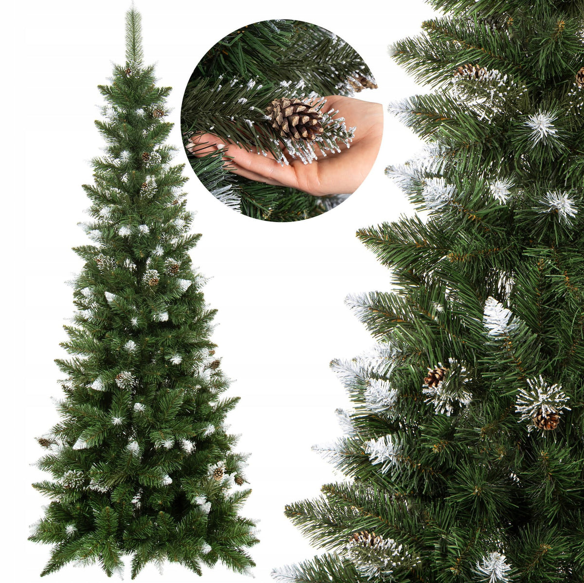 CHRISTMAS TREE ARTIFICIAL DIAMOND PINE SLIM 250 cm DELUX BEAUTIFUL DENSE STAND Packaging status original