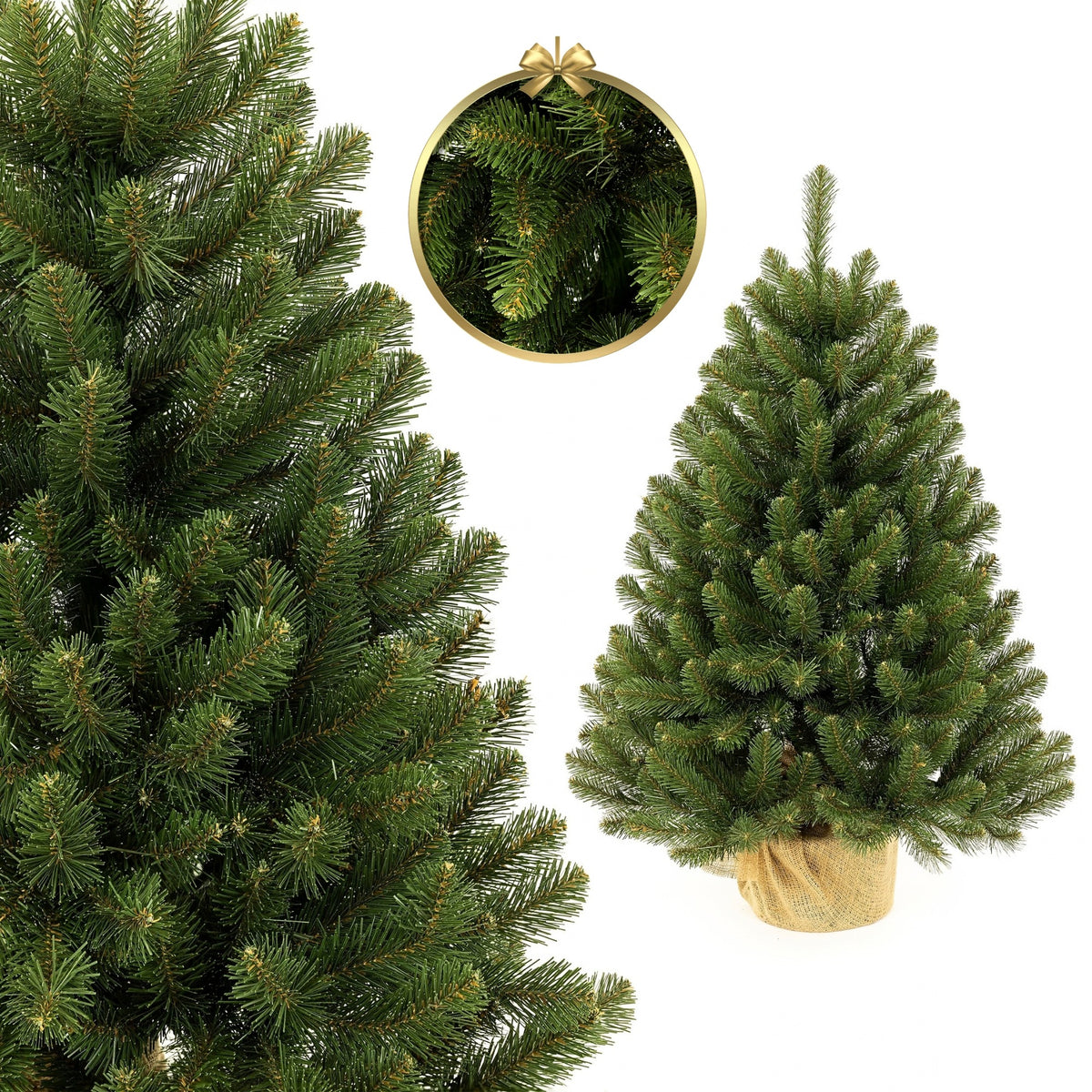 CHRISTMAS TREE ARTIFICIAL NATURAL SPRUCE IN POT PVC 80 CM