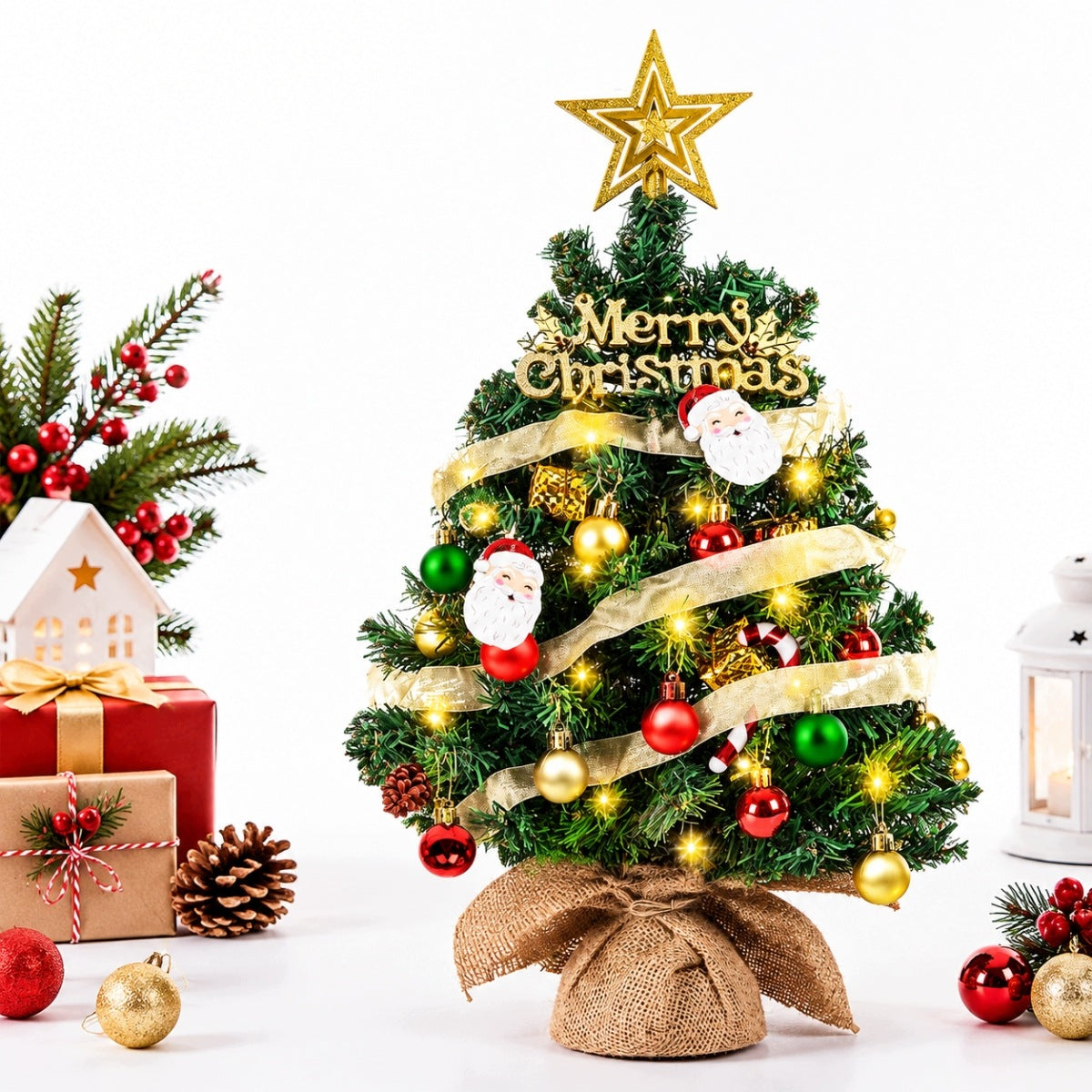 CHRISTMAS TREE ARTIFICIAL SMALL CHRISTMAS TREE FOR DESK 60 CM