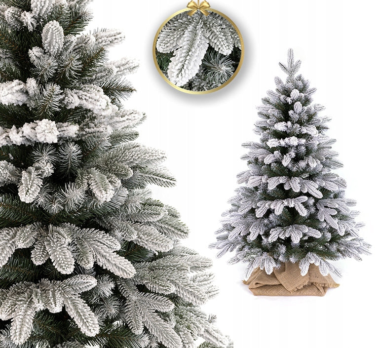 CHRISTMAS TREE ARTIFICIAL SPRUCE ASPEN SNOW-COVERED IN POT PE+PVC 160cm