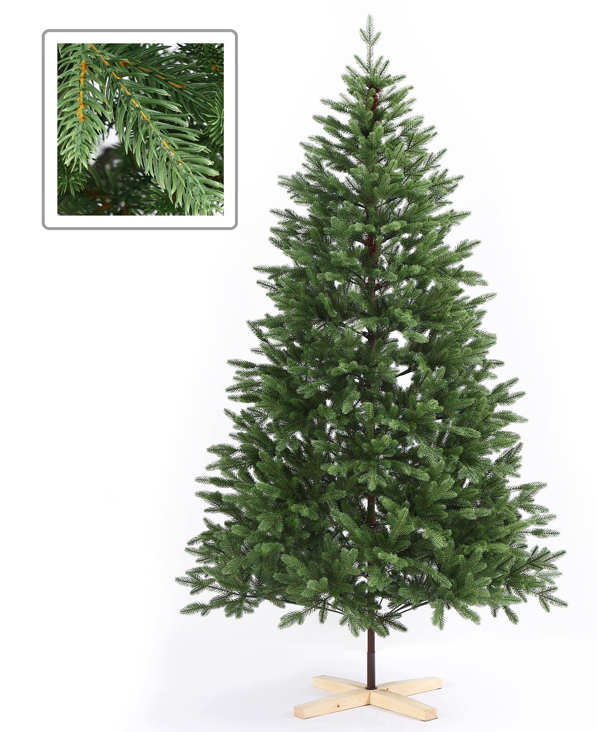 CHRISTMAS TREE ARTIFICIAL SPRUCE NATURAL 150cm PE 100% LIVING PREMIUM GARDENOVE