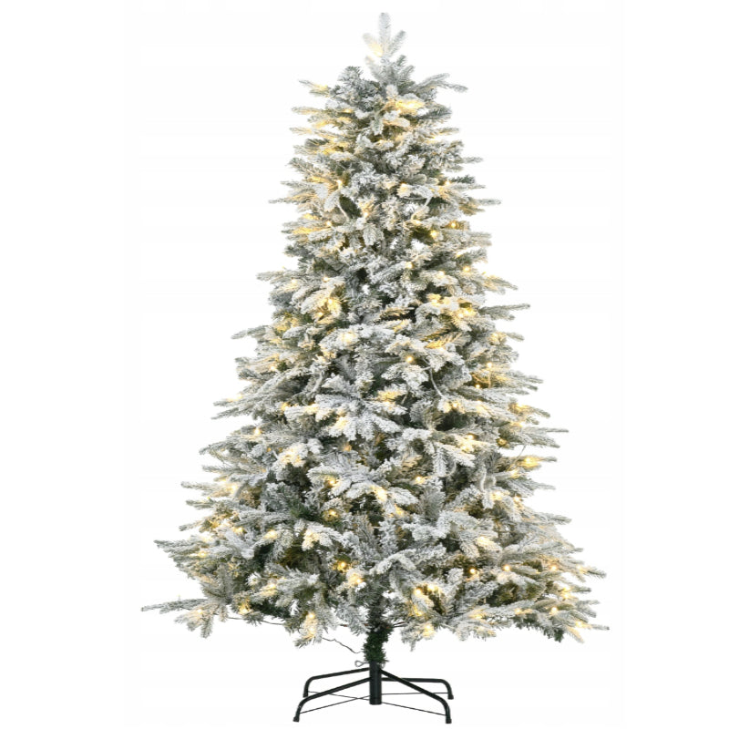 CHRISTMAS TREE ARTIFICIAL SPRUCE PREMIUM LUXURY SNOW-COVERED LED 210 CM