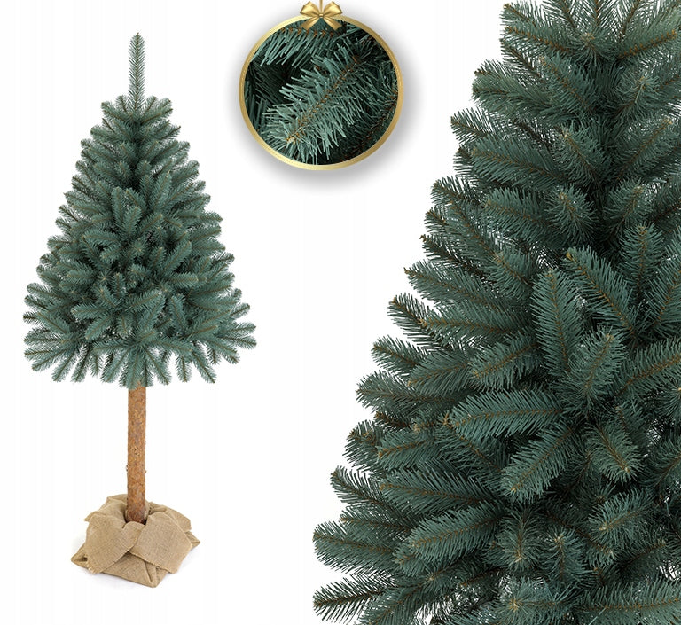 CHRISTMAS TREE ARTIFICIAL SPRUCE SILVER ON THE TRUNK PVC 180cm