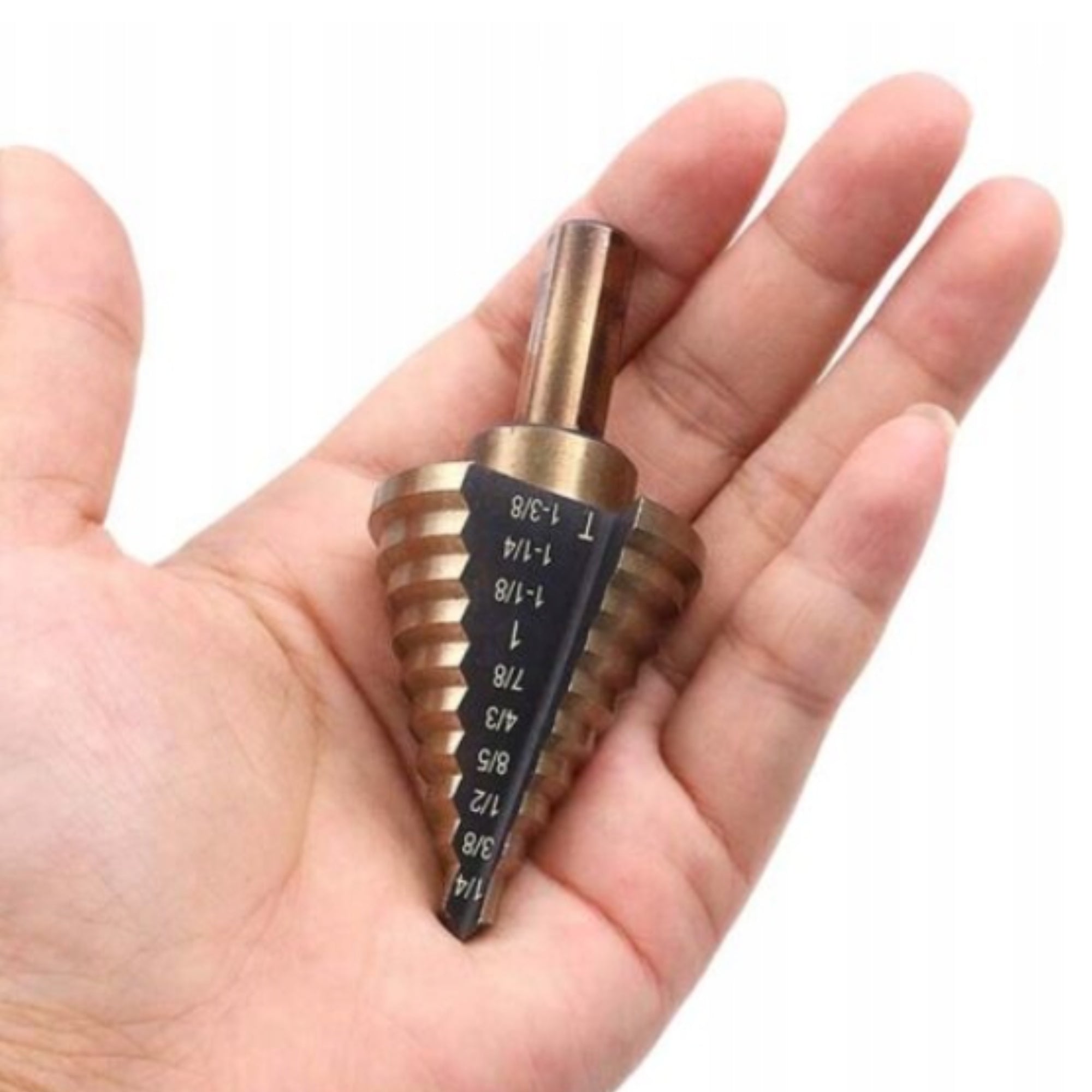 CHRISTMAS TREE CONICAL DRILL BITS STEP HSS 5 PCS SET FOR ALUMINUM TITANIUM Drill bit type conical
