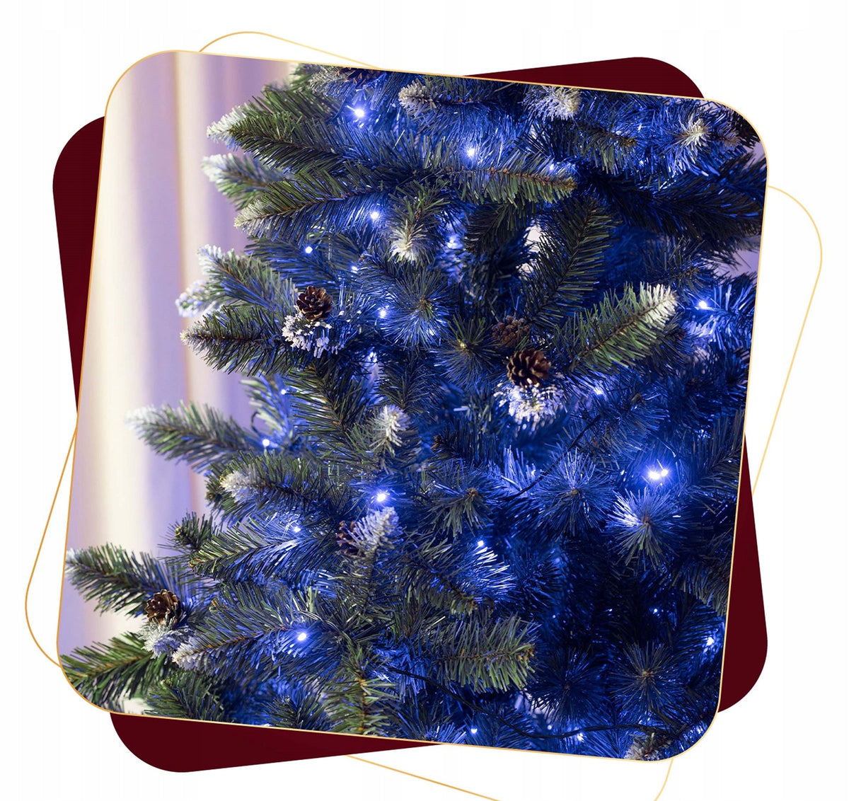 CHRISTMAS TREE DIAMOND PINE SNOWED 120 cm dense artificial PREMIUM + STAND Brand Springos
