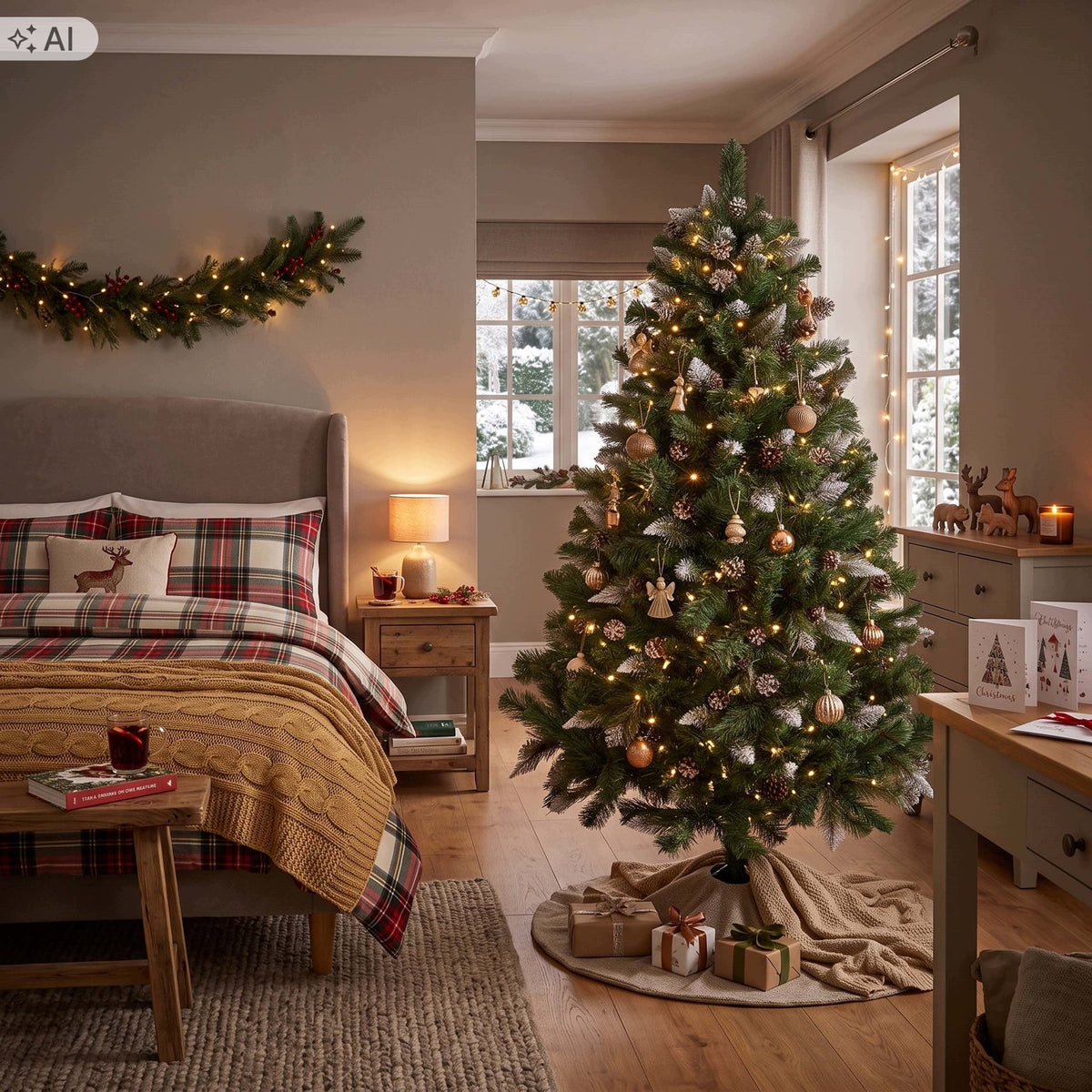 CHRISTMAS TREE DIAMOND PINE SNOWED 180cm large DENSE Artificial STAND PREMIUM Brand Springos