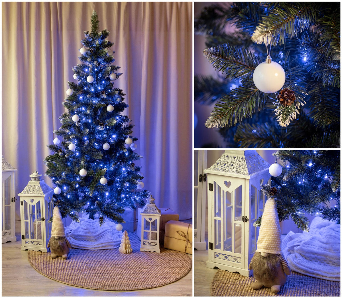 CHRISTMAS TREE DIAMOND PINE SNOWED 250cm large dense artificial PREMIUM STAND Brand Springos
