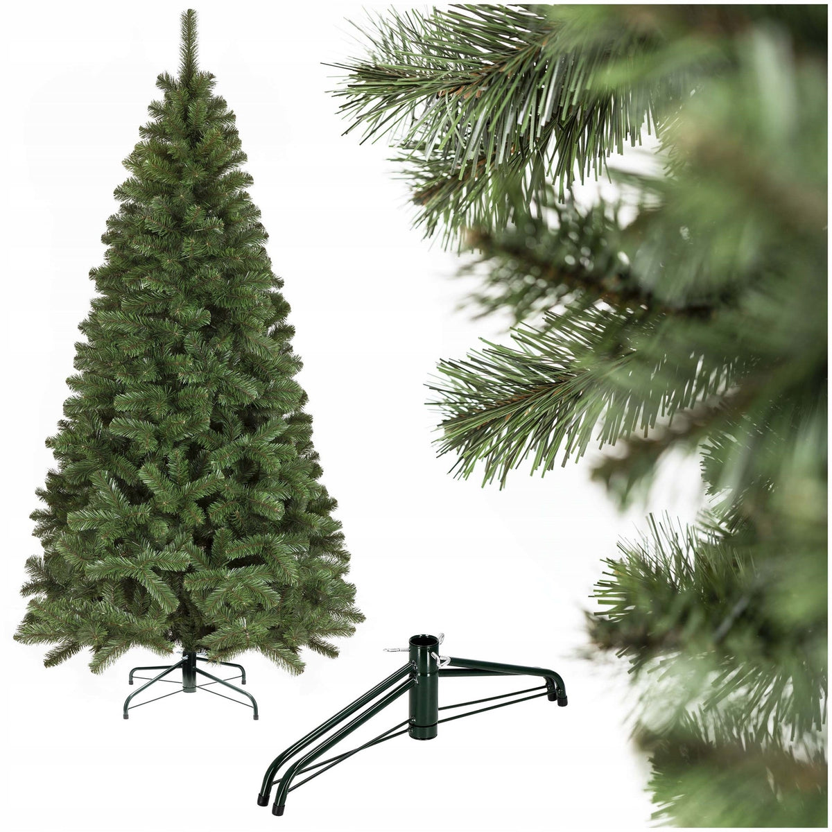 CHRISTMAS TREE FIR GREEN DENSE ARTIFICIAL 300cm STAND PREMIUM LIKE LIVE SPRUCE