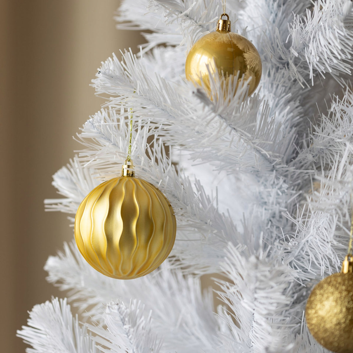 CHRISTMAS TREE FIR WHITE DENSE ARTIFICIAL DELUX 120 cm PREMIUM AS LIVE STAND Packaging status original