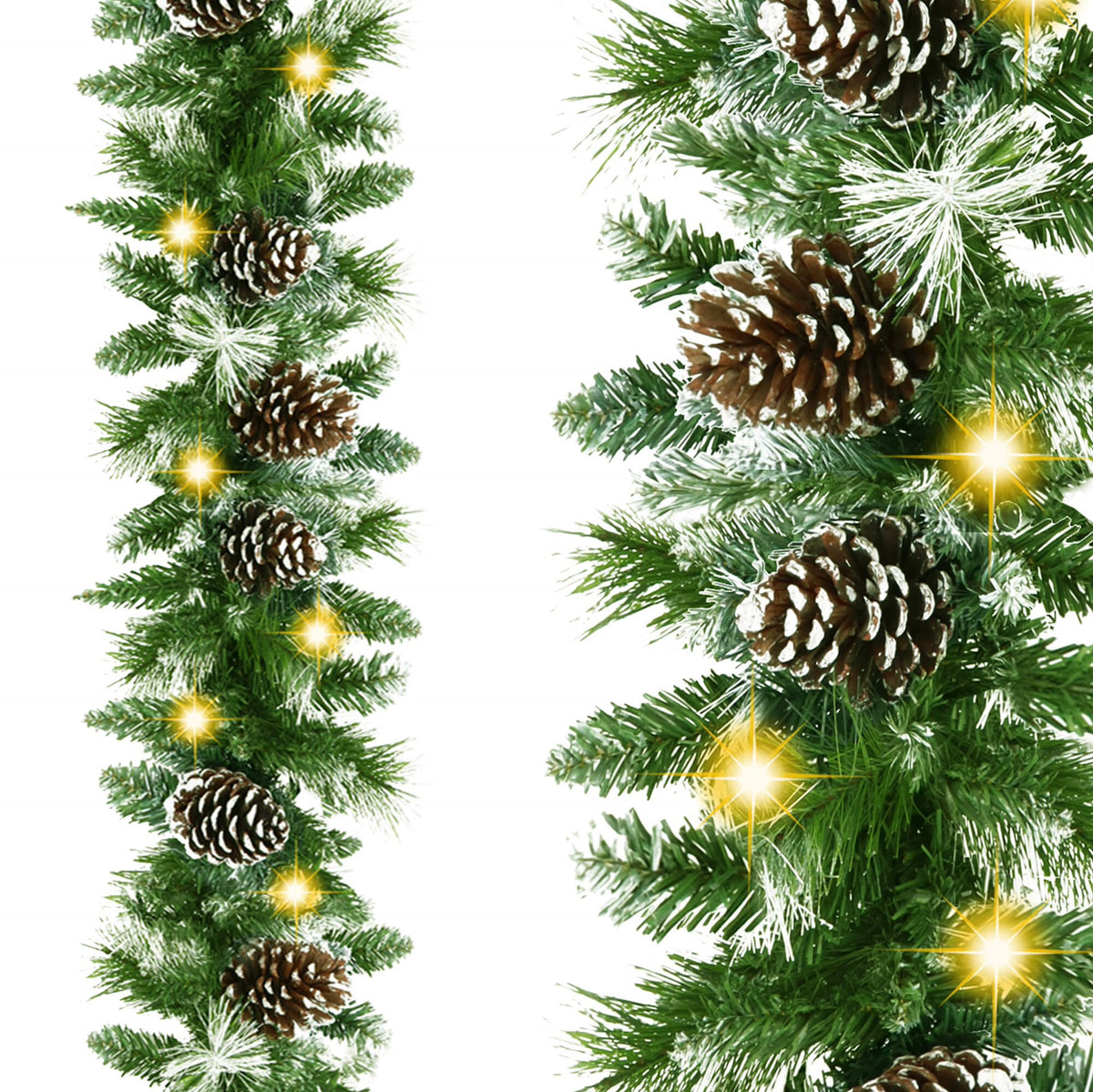 CHRISTMAS TREE GARLAND 280cm CHAIN LIGHTS 50 LED WHITE WARM Packaging status original