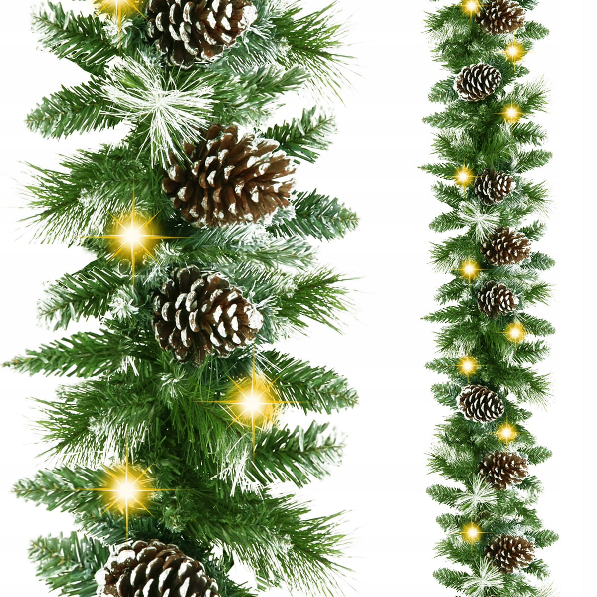 CHRISTMAS TREE GARLAND 280cm CHAIN LIGHTS 50 LED WHITE WARM
