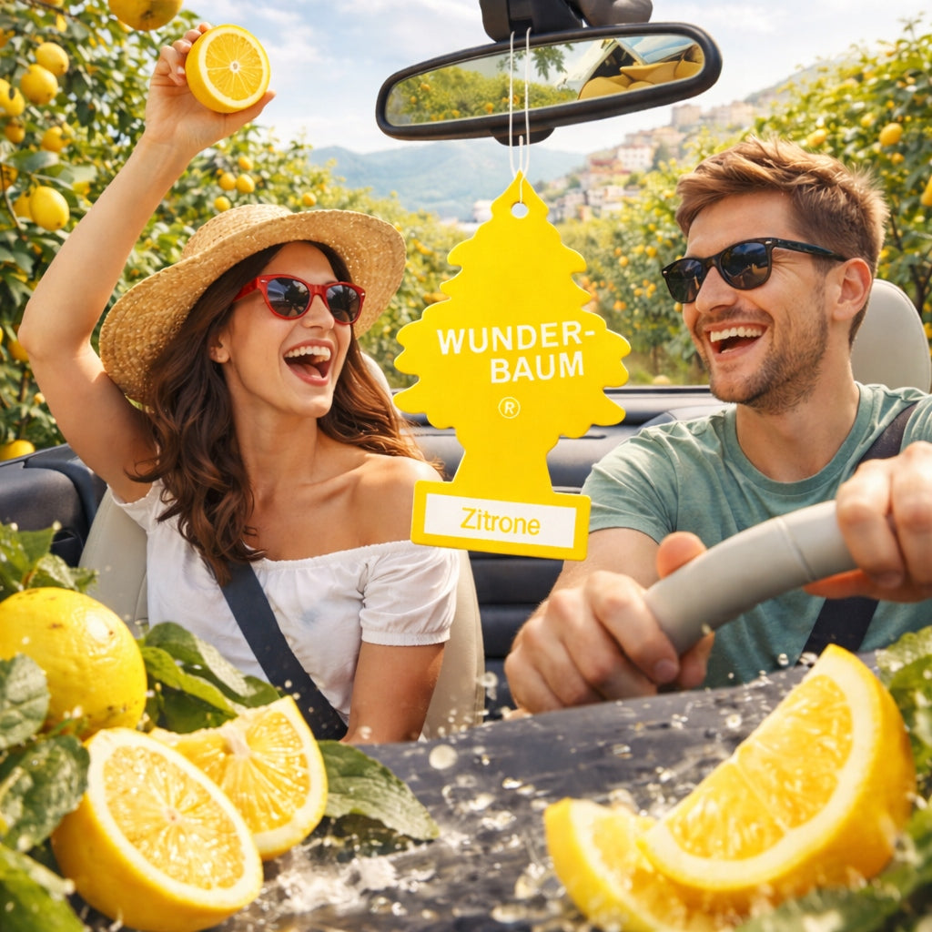 CHRISTMAS TREE LEMON WUNDER BAUM LEMON FRAGRANCE FOR CAR PENDANT Packaging status original
