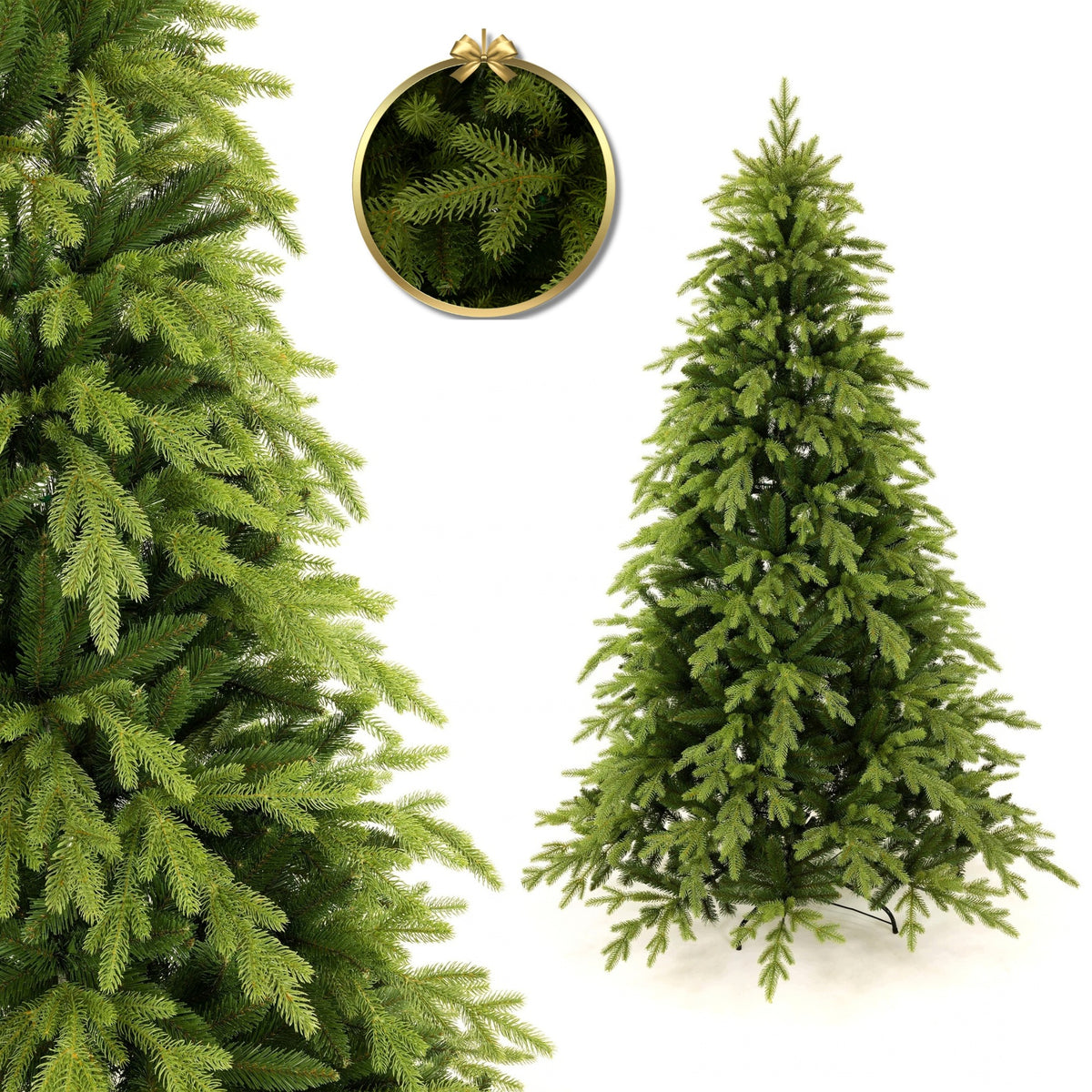 CHRISTMAS TREE PREMIUM SPRUCE FJORD PE+PVC 220 CM