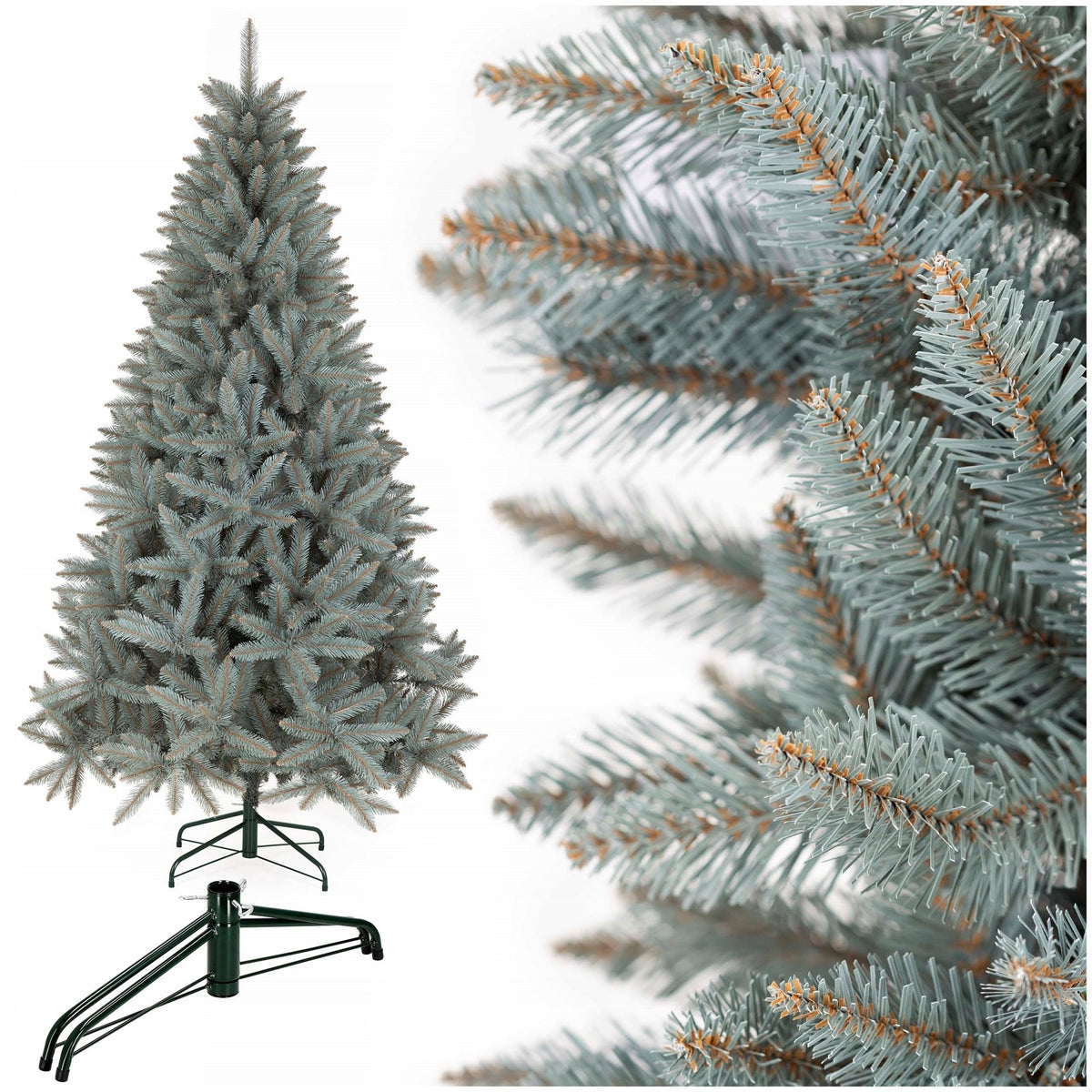 CHRISTMAS TREE SPRUCE CAUCASIAN SILVER DENSE ARTIFICIAL STAND 180cm LIKE ALIVE