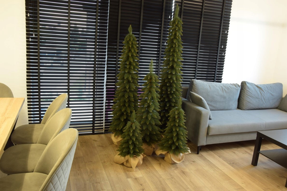 CHRISTMAS TREE Spruce SLIM in jute 60CM different sizes Manufacturer code Choinka60CM-SZJ