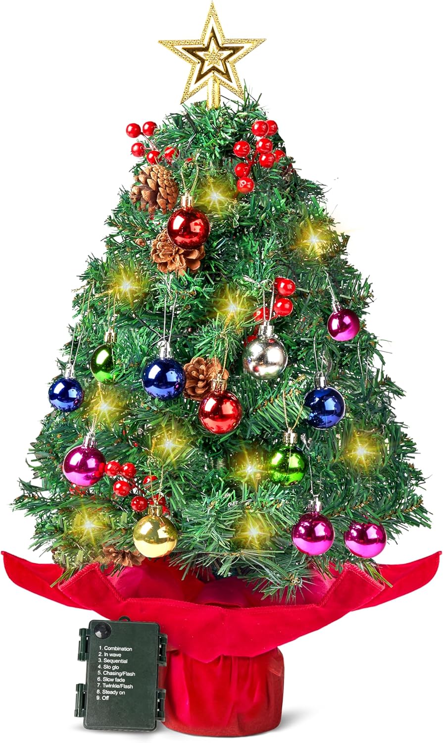 CHRISTMAS TREE WITH LED LIGHTING 60cm MINI CHRISTMAS TREE SET WITH LIGHTING 455 Manufacturer code CHOINKA 2025
