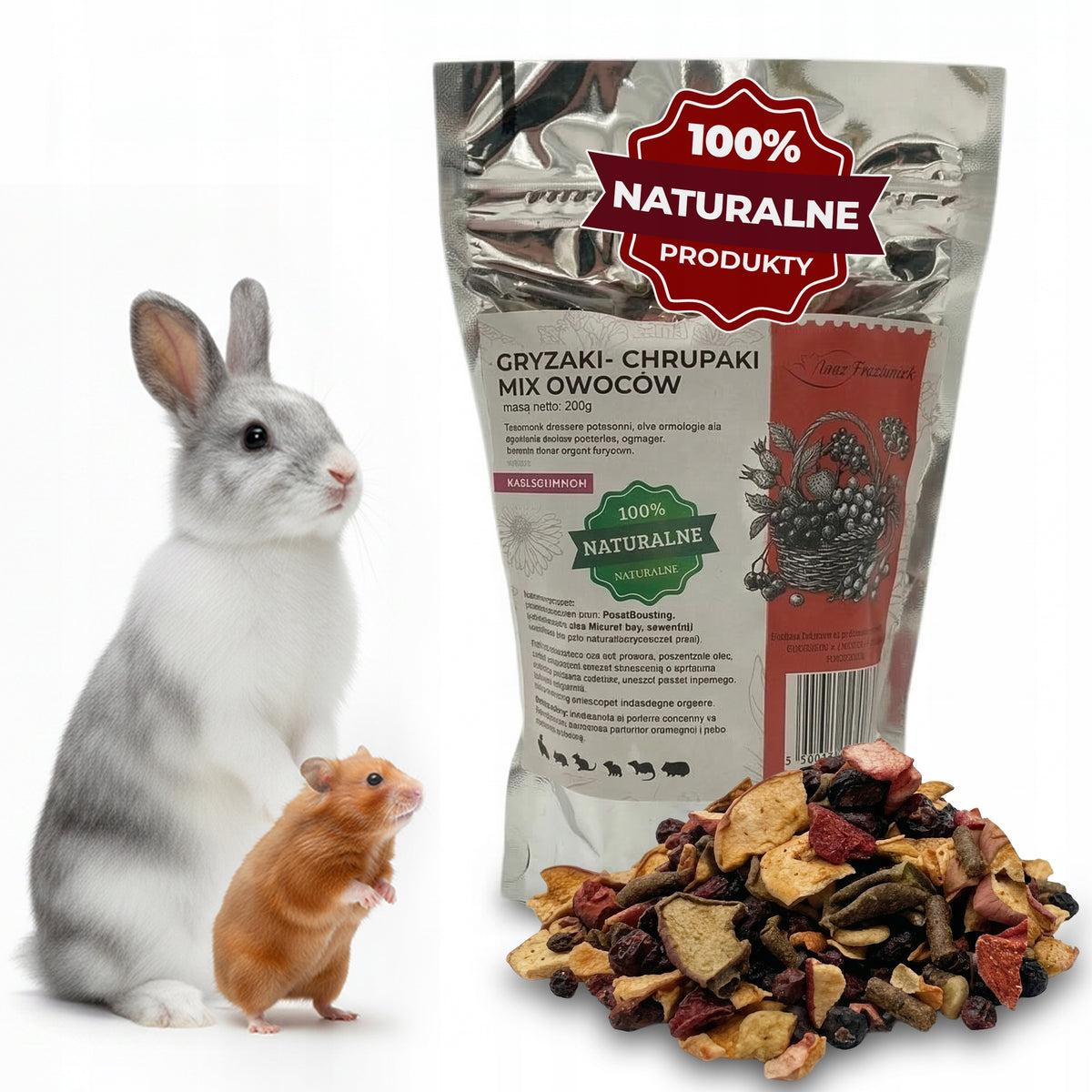CHRYSTOOLS CRISPY FRUIT MIX FOR GUINEA PIG RABBIT RODENT 100 g