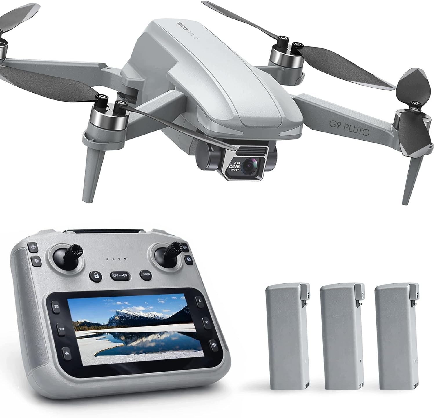 CHUBORY GPS Drone with 4K EIS RC Screen 4,5'' 3 Batteries 90 min <249 g