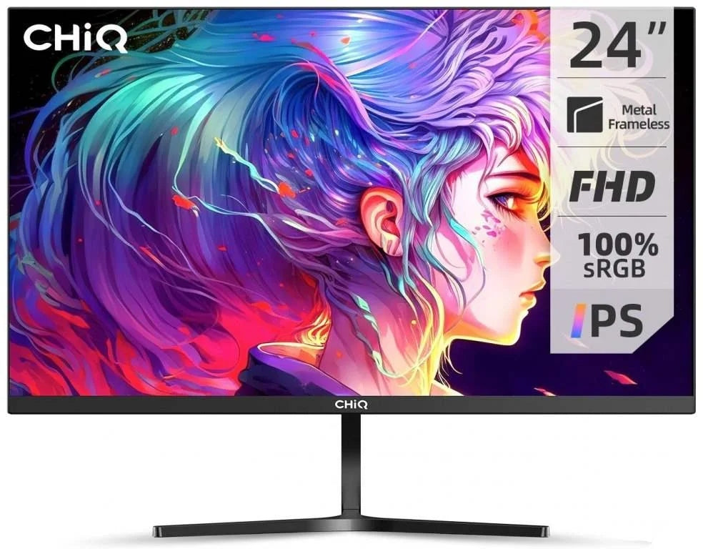 CHiQ MT 24F650 24", FHD, 75 Hz, Frameless, černý