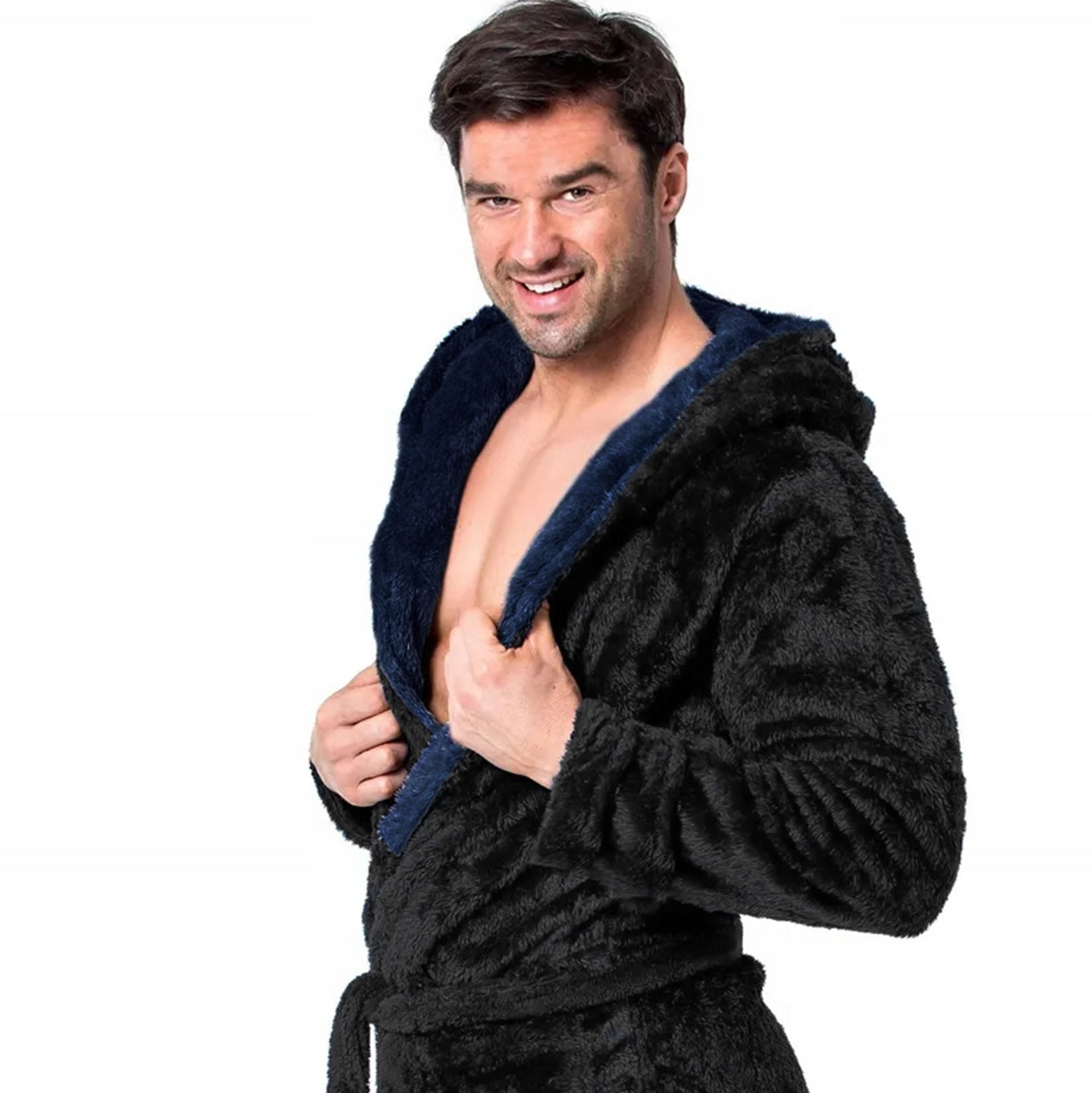 Damen-Bademantel Jordan Black Navy 