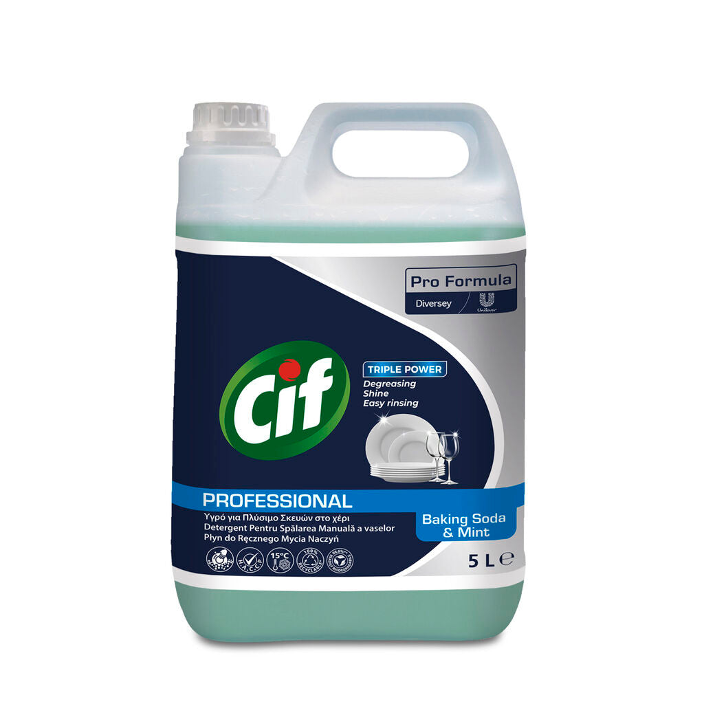 CIF PROFESSIONAL BAKING SODA & MINT DIVERSEY, for dishes, 5l
