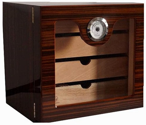 CIGAR HUMIDOR WOODEN CEDAR 100 PCS HUMIDIFIER HYGROMETER for home