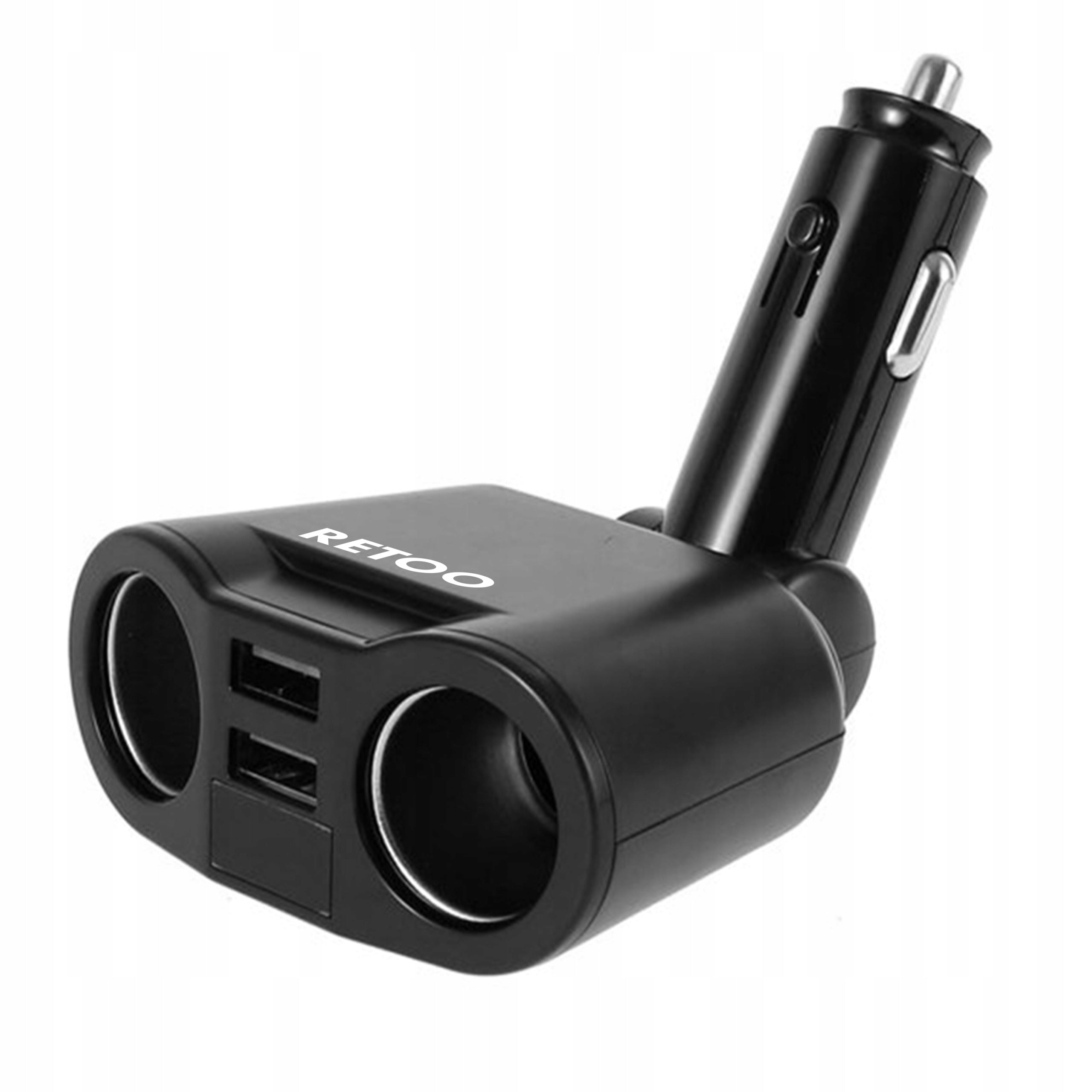 CIGARETTE LIGHTER SOCKET SPLITTER USB VOLTMETER CHARGER 2 USB PORTS Manufacturer Retoo
