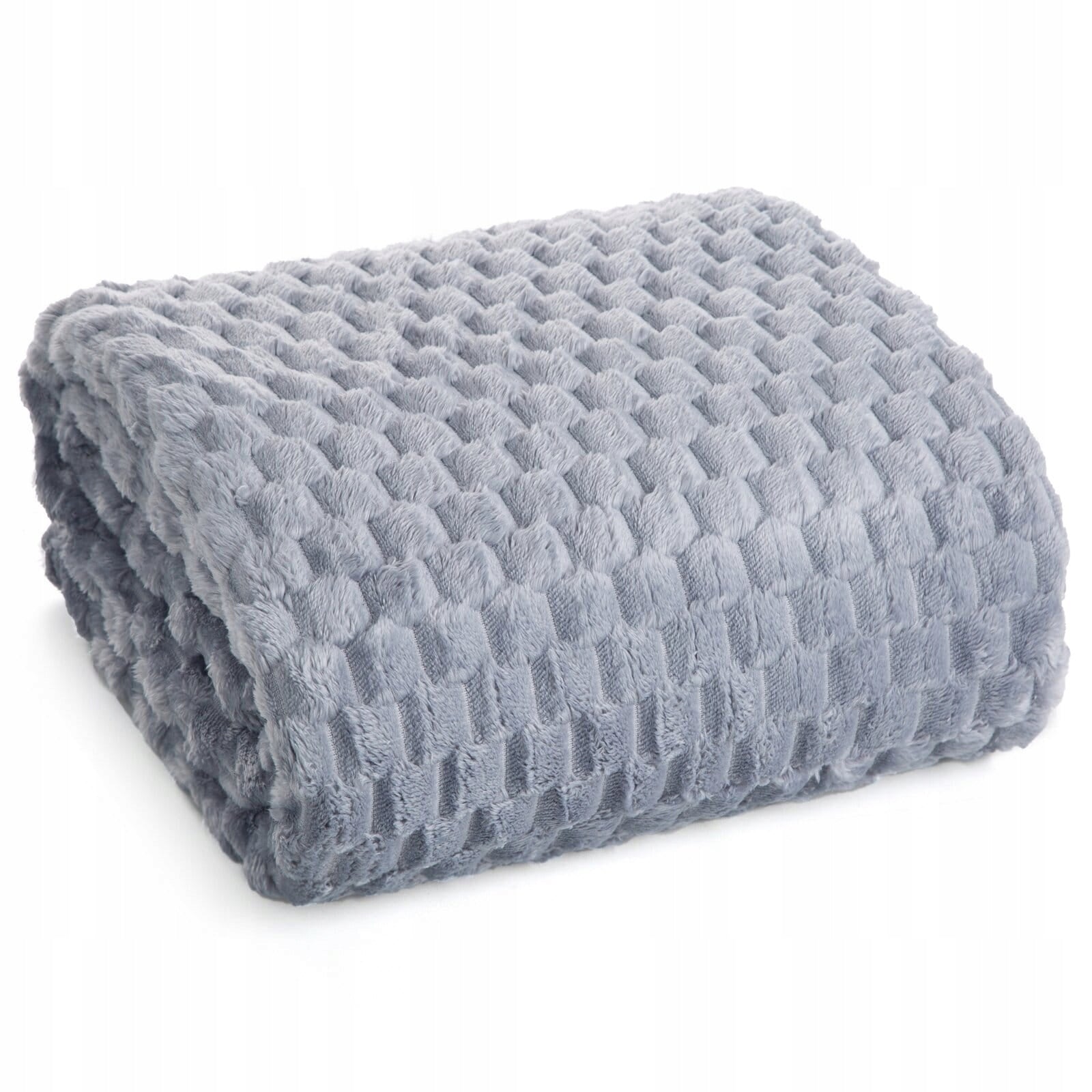 CINDY6 plaid blanket with 3D effect 170x210 Silver EAN (GTIN) 5903571456106