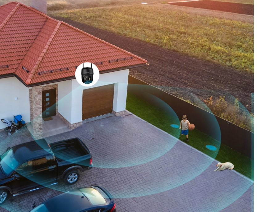 CINNADO Outdoor Solar Camera 2K Wireless 360 Degree IP65 Audio Manufacturer code 9m-55