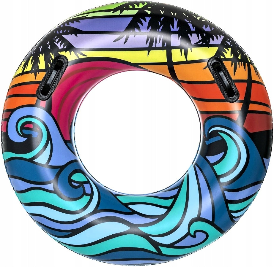 CIRCLE INFLATABLE BEACH HALLS _ LARGE SWIMMING WHEEL WITH POOL HOLDERS Packaging status original