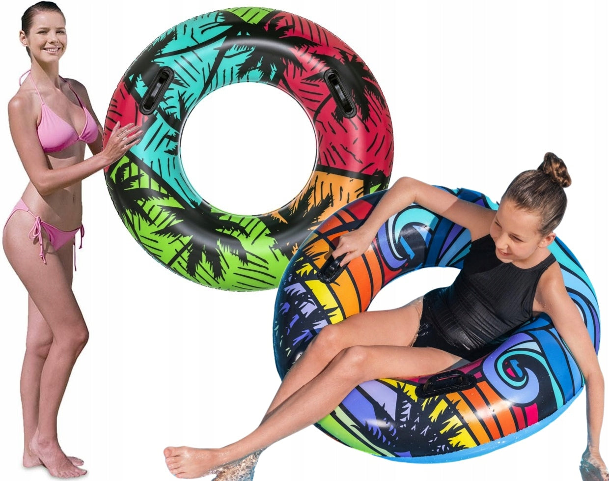 CIRCLE INFLATABLE BEACH HALLS _ LARGE SWIMMING WHEEL WITH POOL HOLDERS
