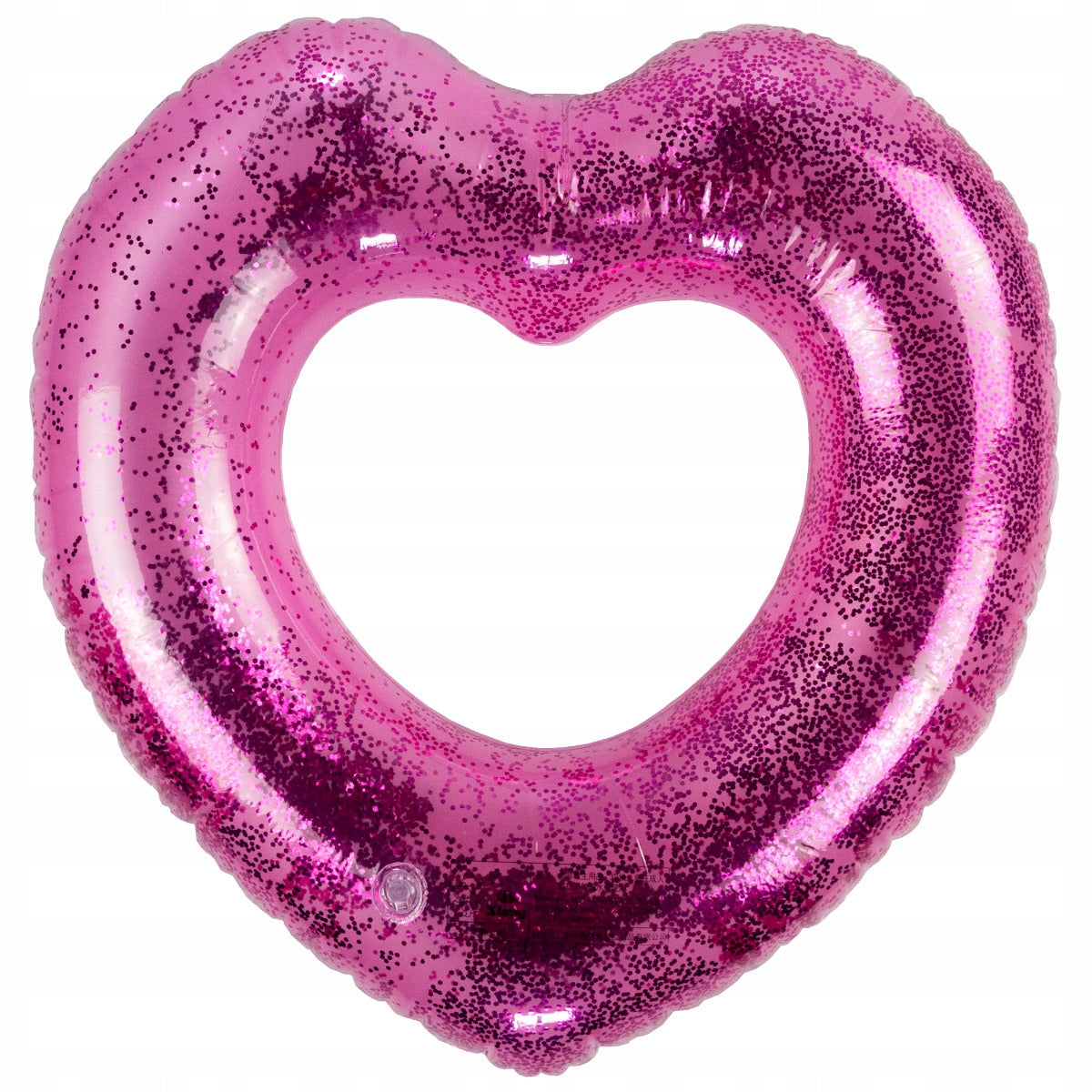 CIRCLE INFLATABLE FOR SWIMMING HEART CIRCLE BEACH HEART POOL WITH GLITTER Packaging status original