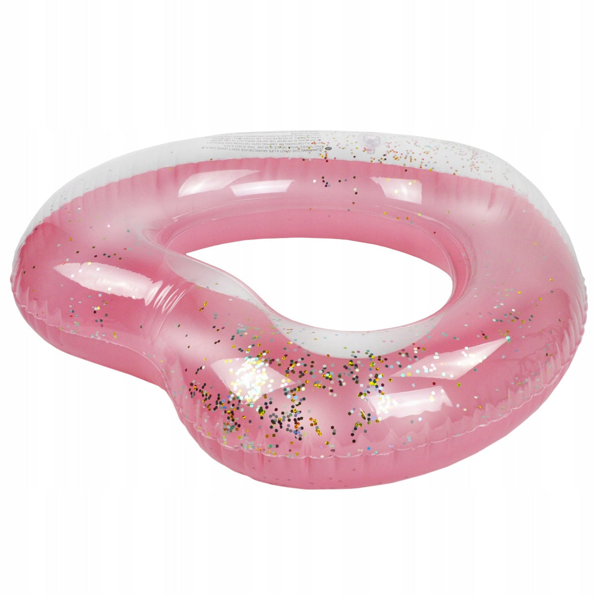 CIRCLE INFLATABLE HEART PINK WITH SEQUINS FOR SWIMMING WITH GLITTER FOR BEACH POOL Model TG67359
