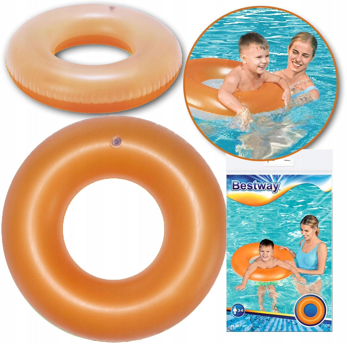 CIRCLE INFLATABLE SMALL PONTOON FOR SWIMMING POOL WATER BEACH WHEEL