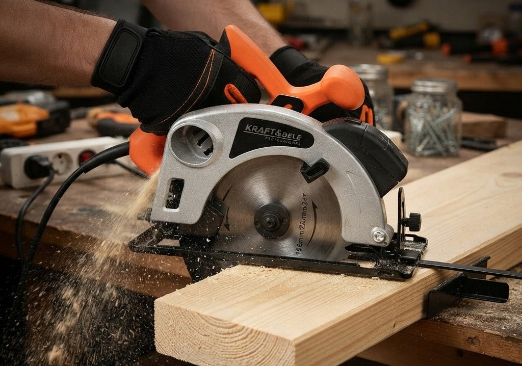 CIRCULAR SAW COUNTRY WOOD SAW ELECTRIC HANDHELD LASER 2x SHIELD Packaging status original