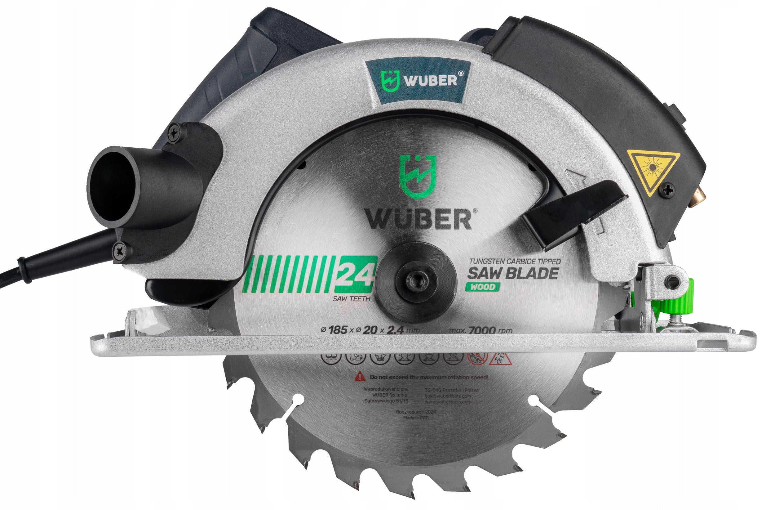 CIRCULAR SAW HAND SAW FOR WOOD WITH LASER 2400 IN STRONG Brand Wuber