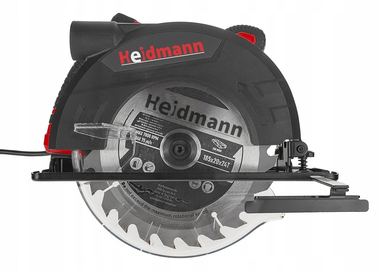 CIRCULAR SAW HAND SAW WOOD CUTTER 2400W 185mm Set of 3 Discs Brand Heidmann