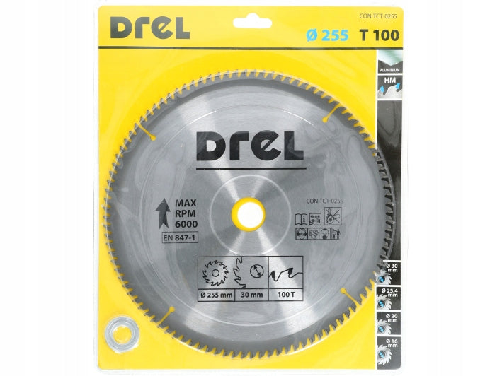 CIRCULAR SAW, SHIELD WITH VISION FOR CUTTING ALUMINUM,COPPER 255 x 30 mm 100Z EAN (GTIN) 5904198072090