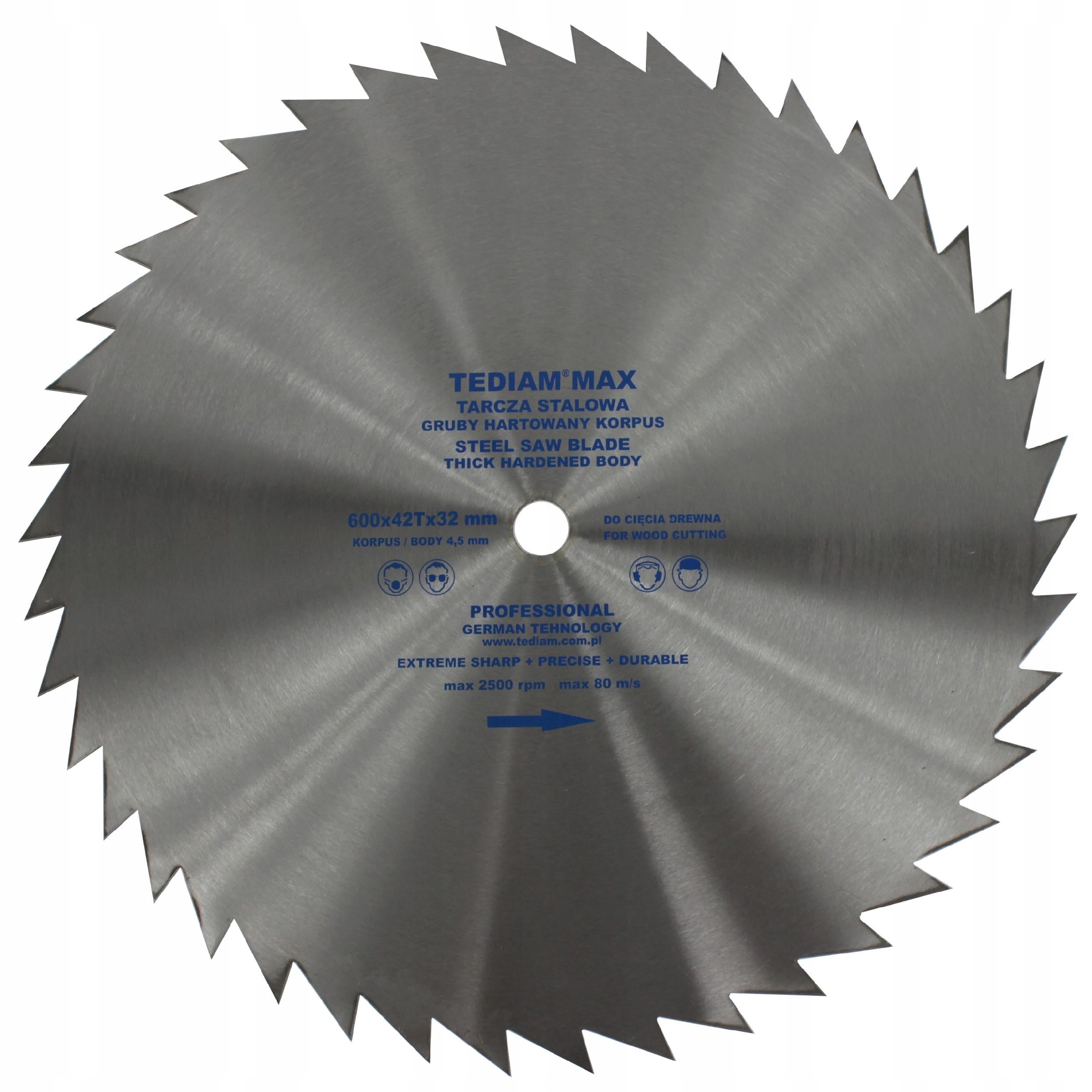 CIRCULAR SAW STEEL ORDINARY WITHOUT VISION 600x32 T42- THICK 4MM wood tree Brand Inter-Craft