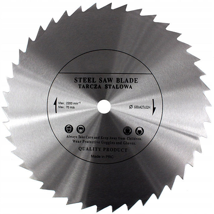 CIRCULAR SAW STEEL ORDINARY WITHOUT VISION 600x32 T42- THICK 4MM wood tree Manufacturer code IVWBWV6003042