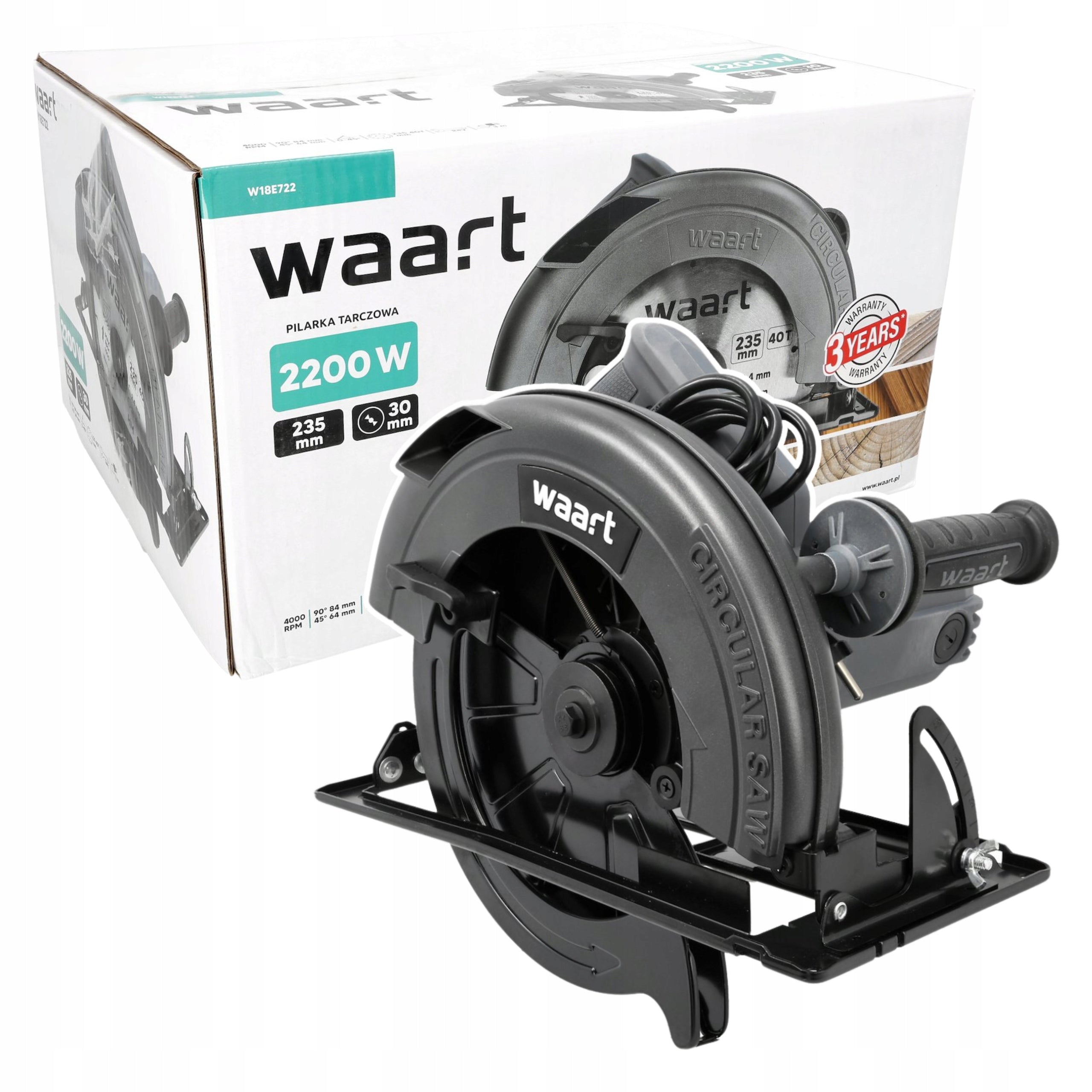 CIRCULAR SAW Waart 2200 W 235 mm network for wood hole 30 mm Packaging status original
