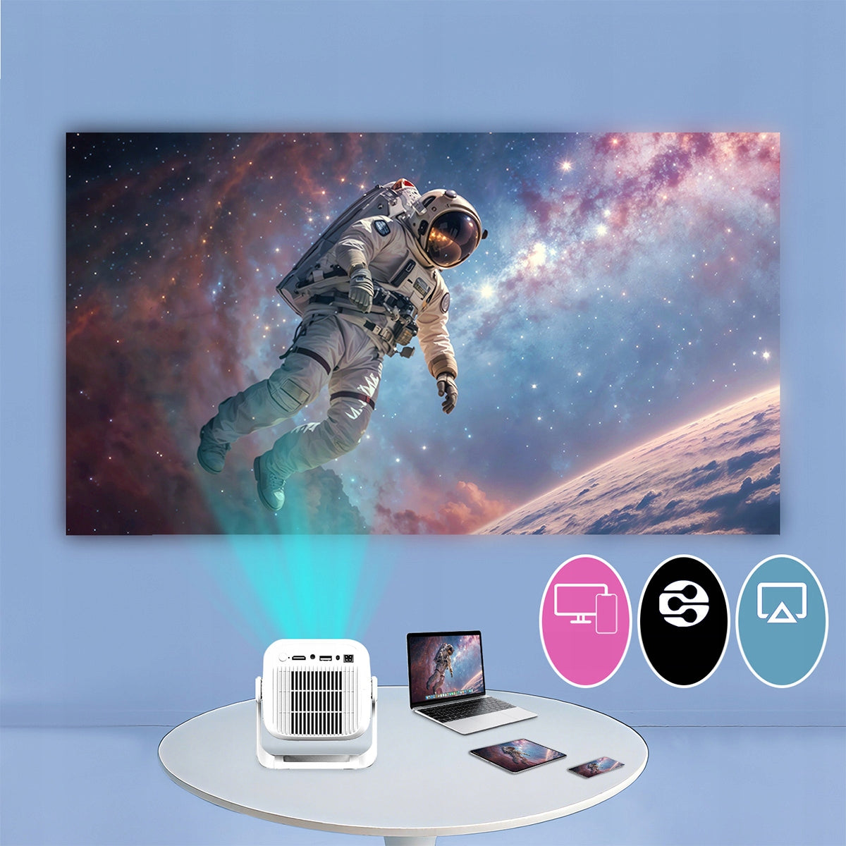 CIRON TP300 Android WiFi6 LED 450 ANSI FHD 1080P 4K Multimedia Projector Packaging status original