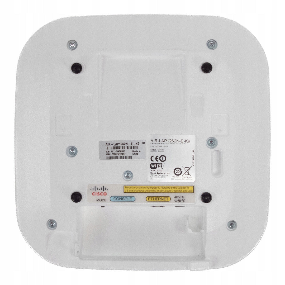 CISCO AIR-LAP1262N-E-K9 Wireless Access Point 2.4-5GHz Manufacturer Cisco