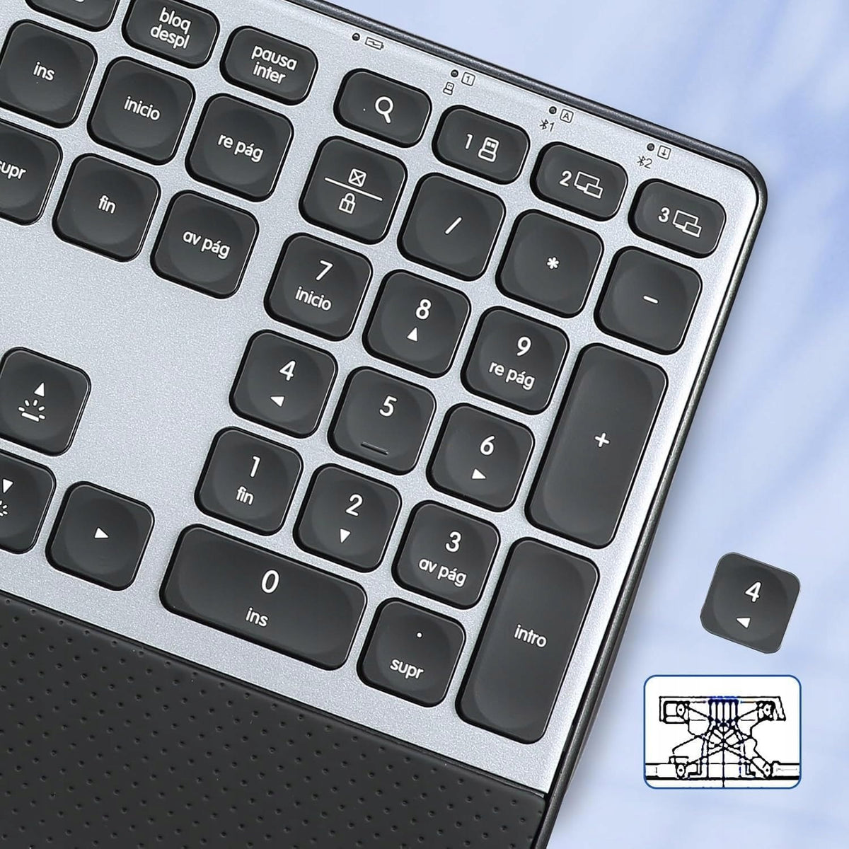CITLLA K9100 Wireless Bluetooth Scissor Keyboard LED Backlighting Keyboard layout ES (qwerty)