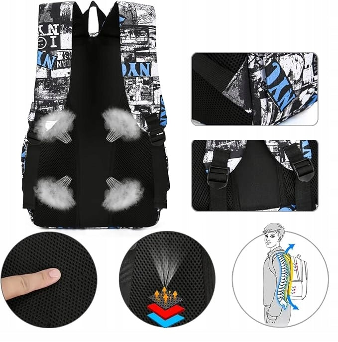 CITY BACKPACK SCHOOL SPORTS PORT PRINT NYC MULTICOLOR Kind school